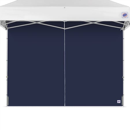 E-Z Up TAA Compliant Middle Zipper Sidewall, 10' W x 10' H, Navy Blue SWP3FXTM10NB